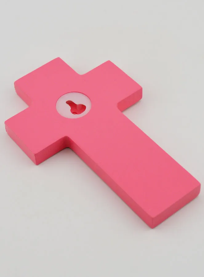 Wood Cross - Pink (pic 4)