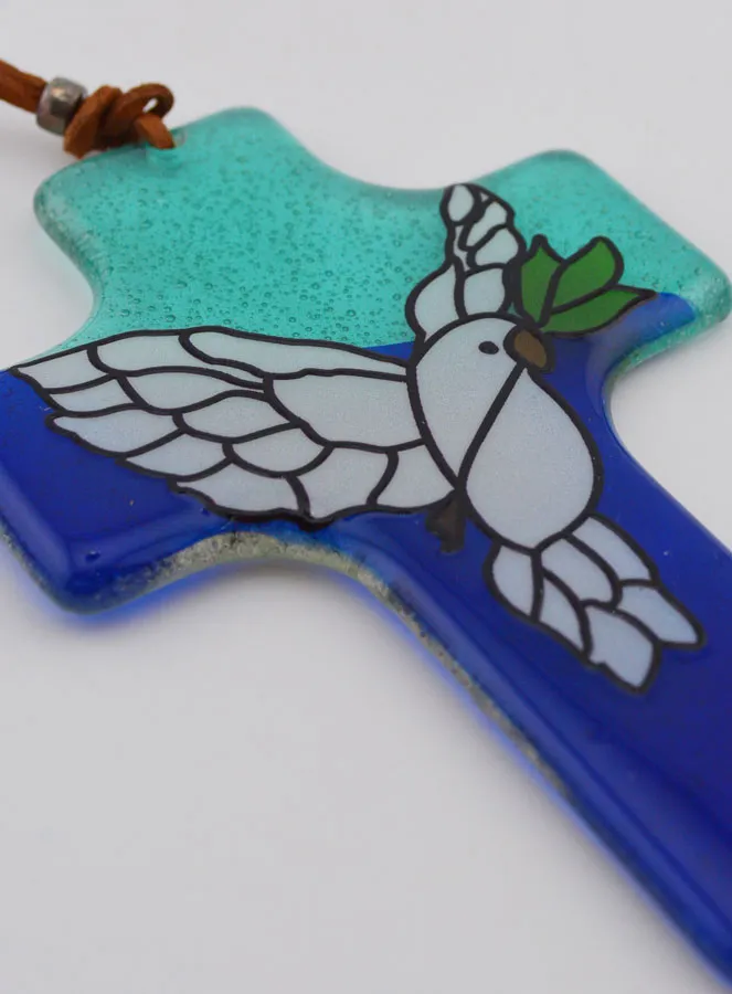Glass Cross - Holy Spirit - Dove of Peace (pic 4)
