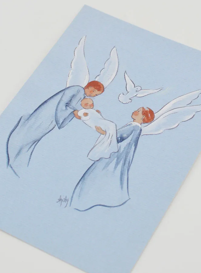 Baptism Picture - Angel & Holy Spirit - 10 x 15 cm (pic 4)