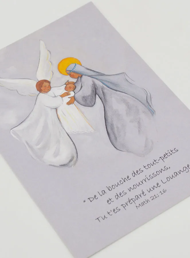 Virgin Mary & Angel Baptism rayer Card - 10 x 15 cm (pic 3)