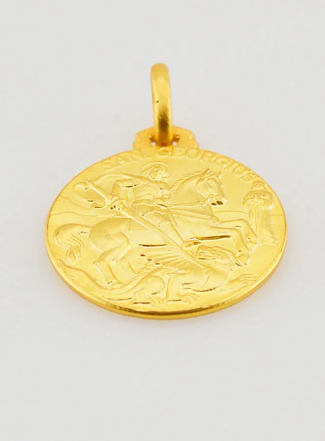 Saint Georges Gold Plated Baptism Medal (pic 2)