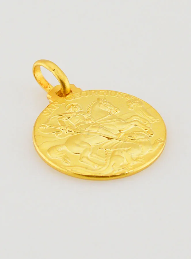 Saint Georges Gold Plated Baptism Medal (pic 3)
