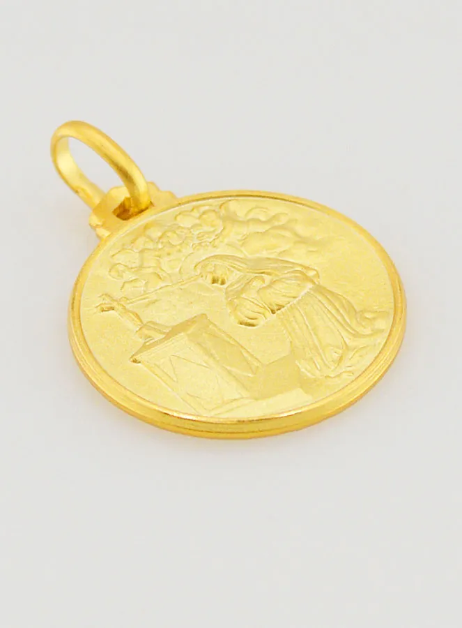 Saint Rita Gold Plated Baptism Medal (pic 3)