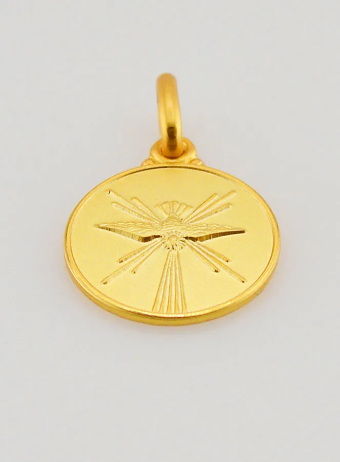 Holy Spirit Dove Gold Plated Baptism Medal (pic 2)