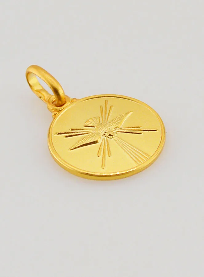 Holy Spirit Dove Gold Plated Baptism Medal (pic 3)