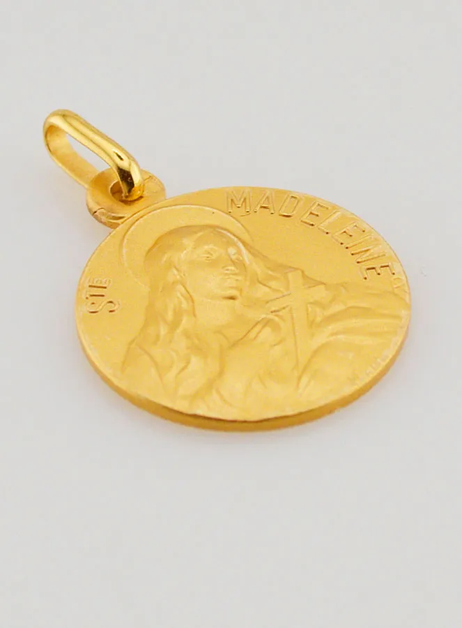 Holy Mary Magdalene Gold Plated Baptism Medal (pic 3)