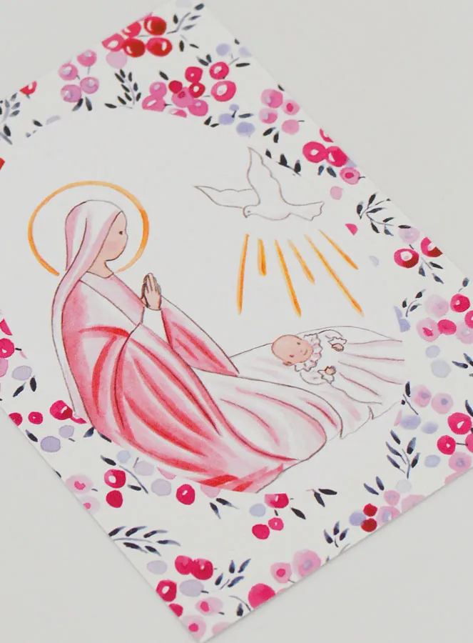 Baptismal Picture - Holy Virgin Mary with Holy Spirit Dove (pic 3)