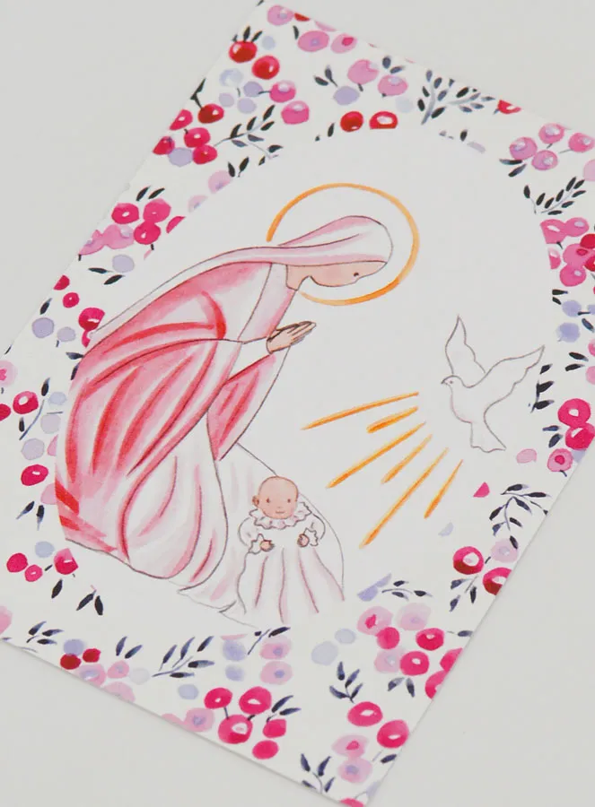 Baptismal Picture - Holy Virgin Mary with Holy Spirit Dove (pic 4)