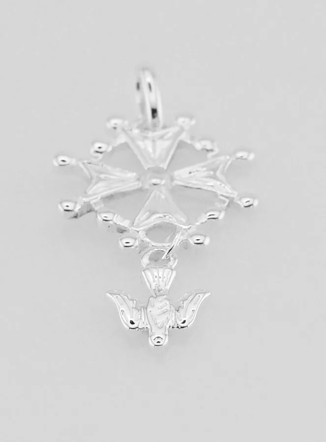 Holy Spirit Solid Silver Baptism Cross Pendant (pic 2)