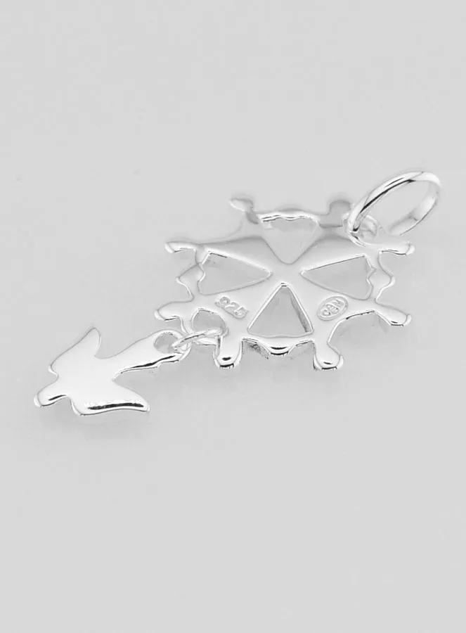 Holy Spirit Solid Silver Baptism Cross Pendant (pic 4)