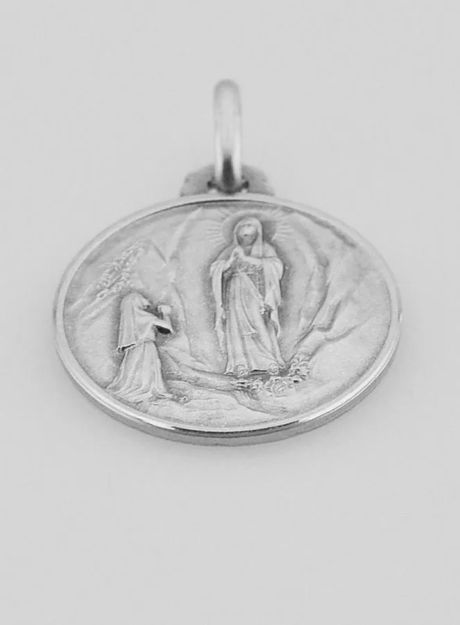 Our Lady of Lourdes Solid Silver Baptism Medal (pic 2)