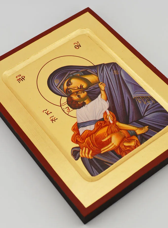 Our Lady of Consolation with Blue Veil Byzantine Icon (pic 3)