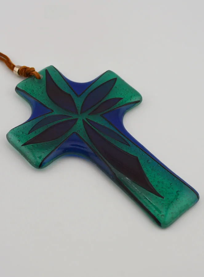 Baptism Gift - Handcrafted Glass Cross (pic 3)