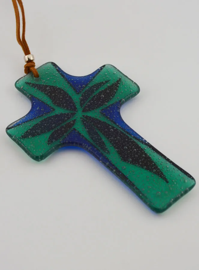 Baptism Gift - Handcrafted Glass Cross (pic 4)