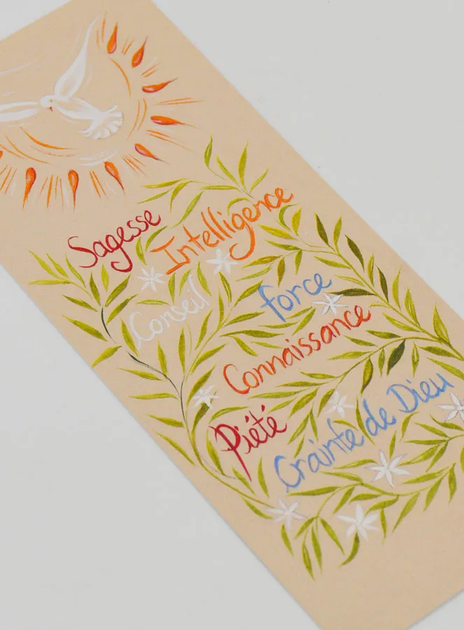 Prayer Bookmark - 7 Gifts of the Holy Spirit (pic 3)