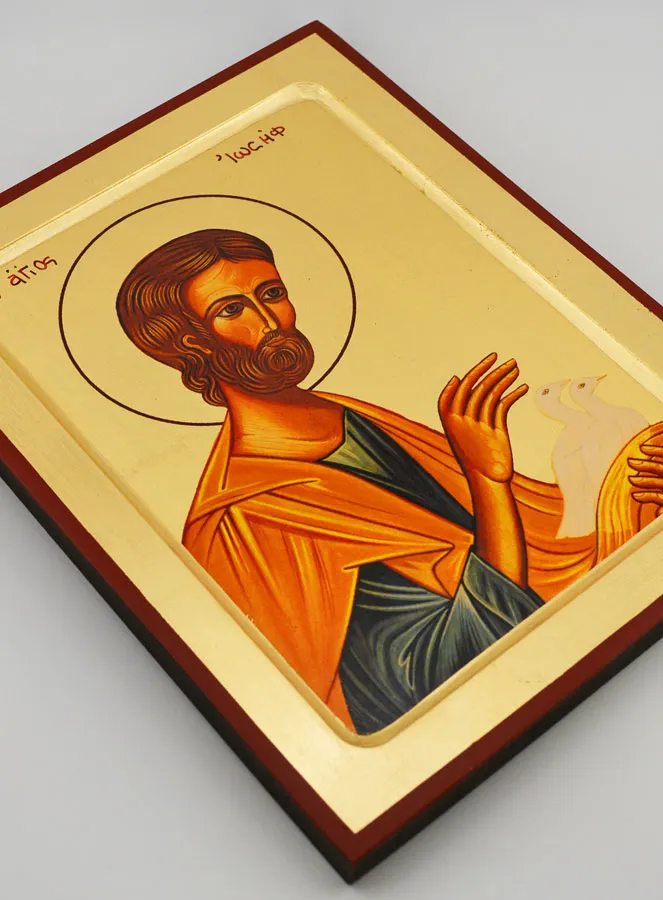 Saint Joseph Byzantine Icon - Baptism Gift (pic 3)