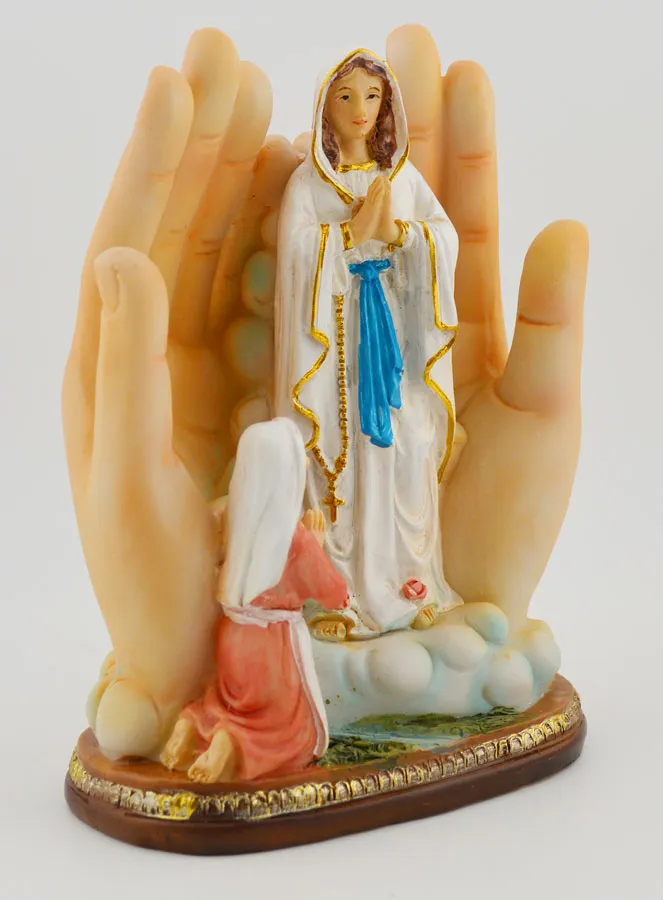 Illuminated Virgin Mary Statue Prayer - 14cm (pic 3)