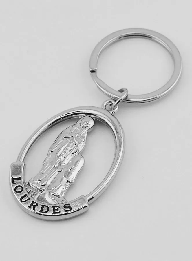 Our Lady of Lourdes Openwork Key Chain - 4 cm (pic 4)