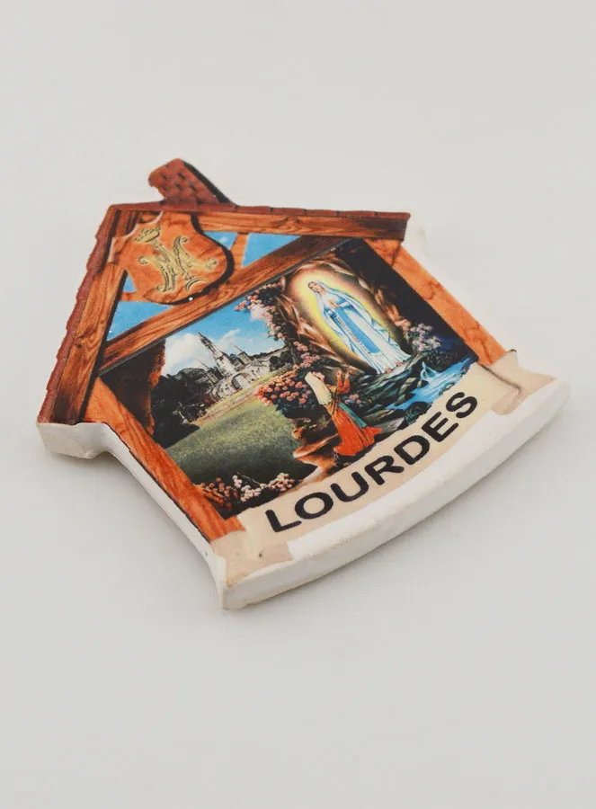 Our Lady of Lourdes Ceramic Magnet (pic 3)