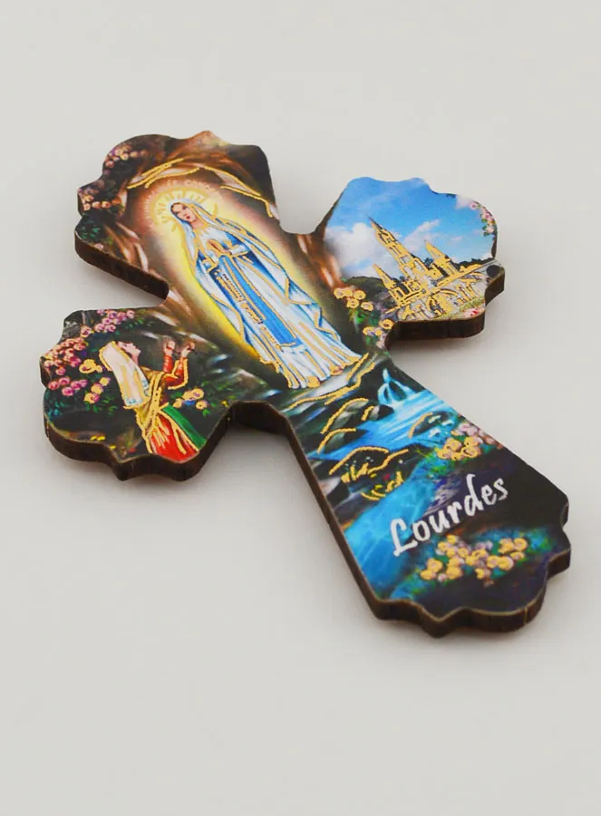 Our Lady of Lourdes Cross Magnet (pic 3)