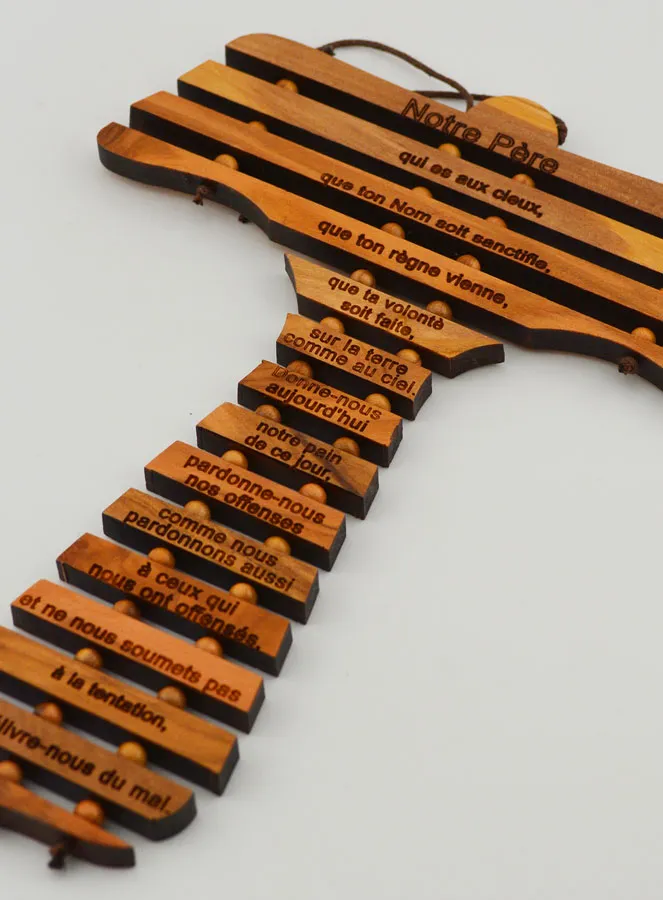 Olive Wood Tau Cross & the Lord's Prayer (pic 4)