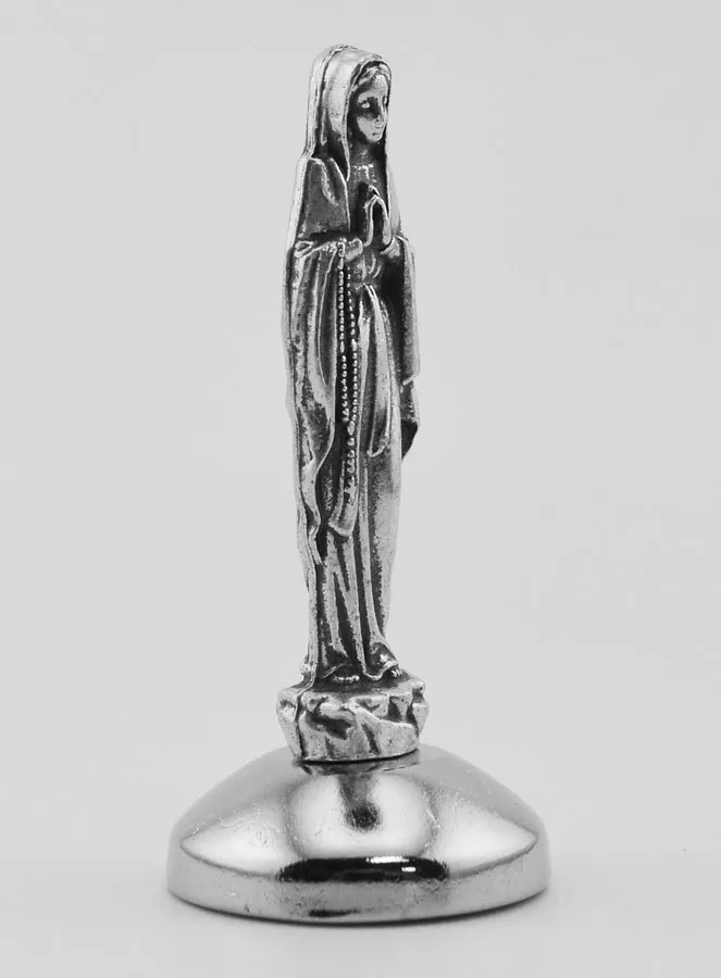 Our Lady of Lourdes Statue on Magnetic Base - 5 cm (pic 3)