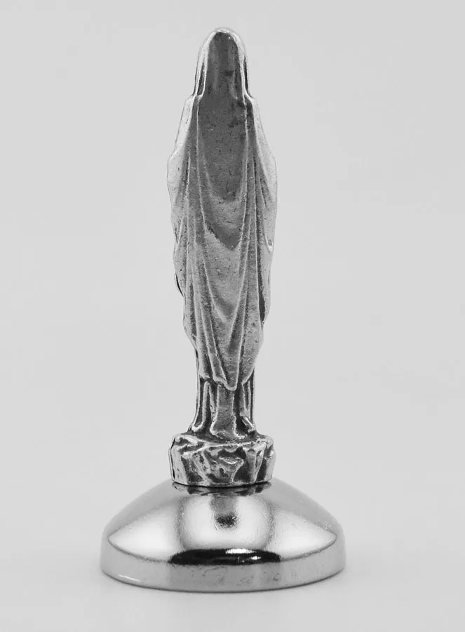 Our Lady of Lourdes Statue on Magnetic Base - 5 cm (pic 4)