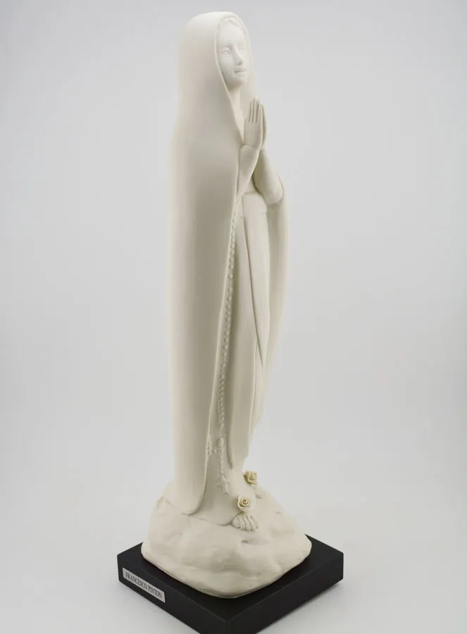Our Lady of Lourdes Modern Handcrafted Statue - 35 cm (pic 3)