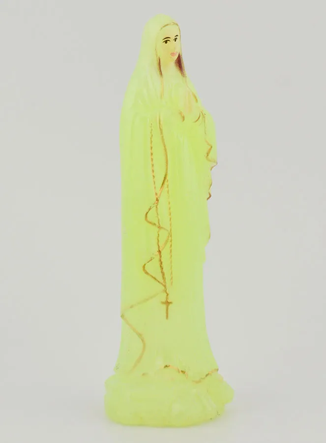 Our Lady of Lourdes Fluorescent Statue - 10 cm (pic 3)