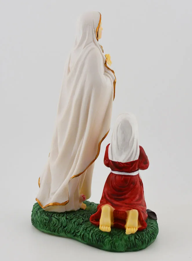 Virgin Mary of Lourdes & St. Bernadette Statue - 18 cm (pic 4)