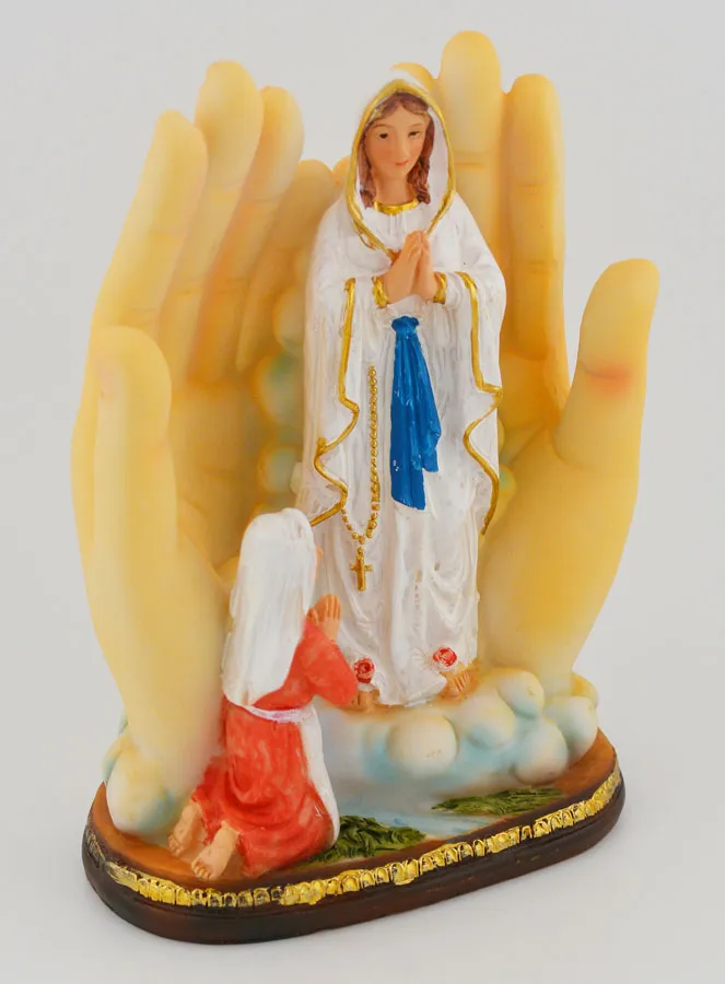 Our Lady of Lourdes Illuminated Statue - 14 cm (pic 3)