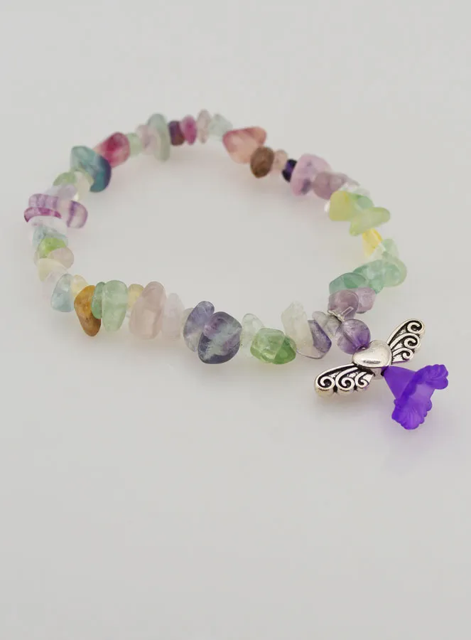 Guardian Angel Religious Bracelet - Malachite Stone (pic 3)