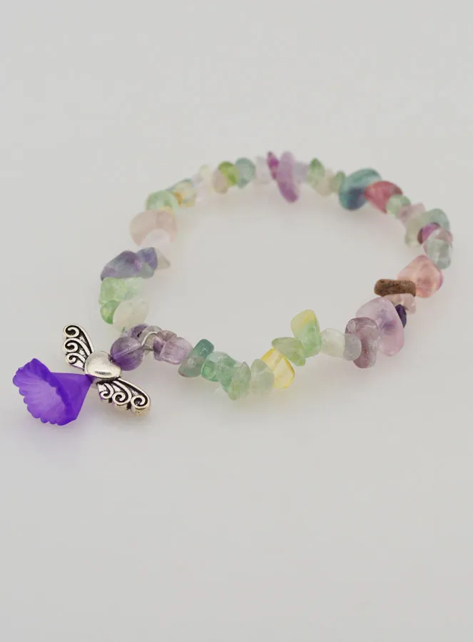 Guardian Angel Religious Bracelet - Malachite Stone (pic 4)