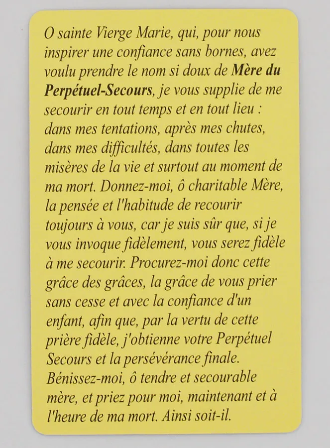 Set of 10 Prayer Cards to Our Lady Help of Christians (pic 4)