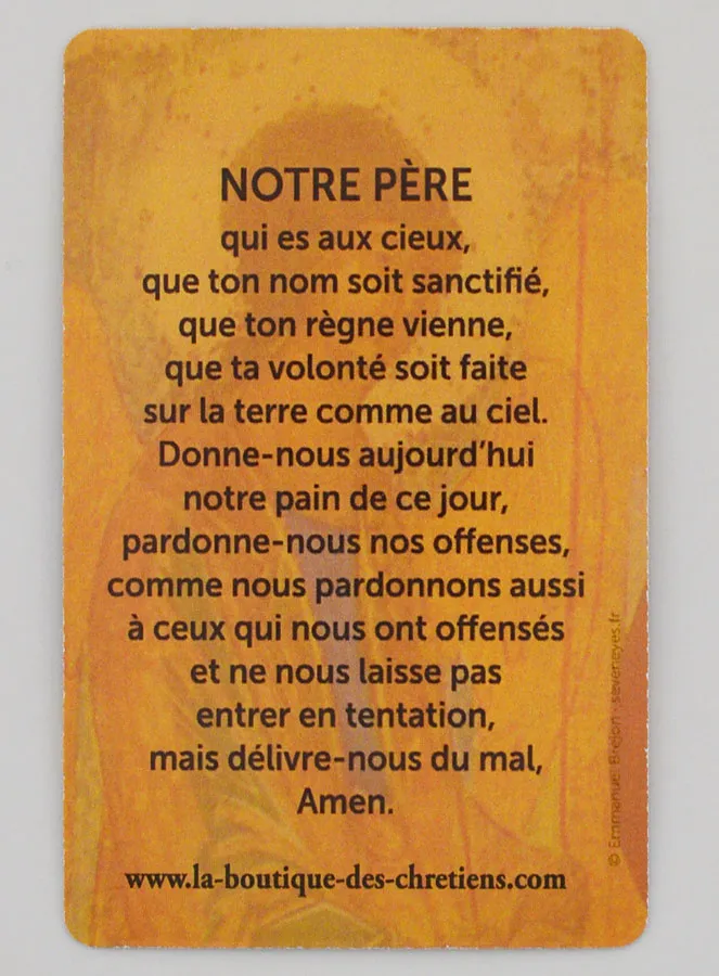 Set of 10 Prayer Cards to Our Father (pic 4)