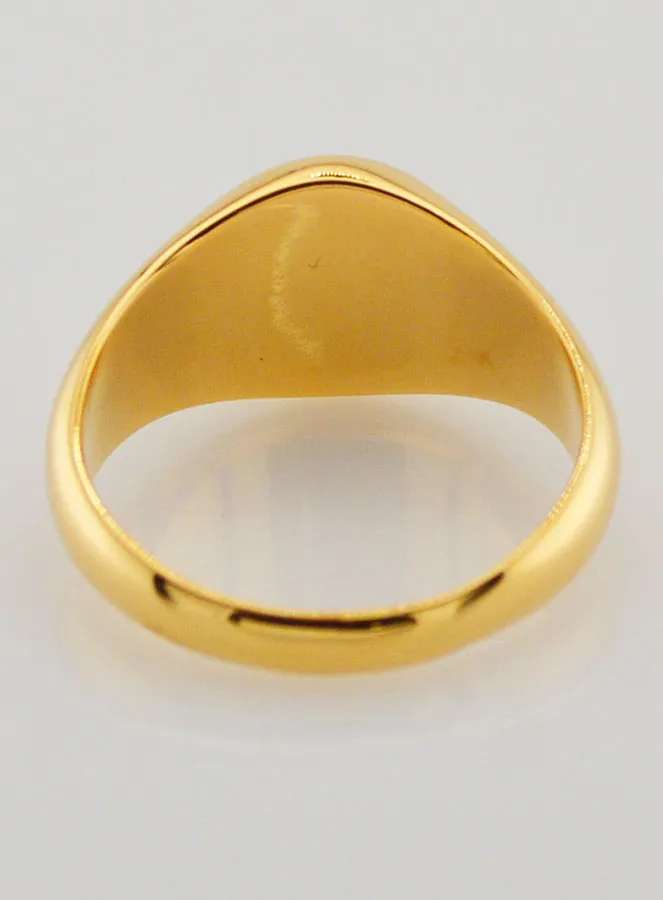 Gold Plated Christ's Cross Chevalier Ring - Size 58 (pic 4)