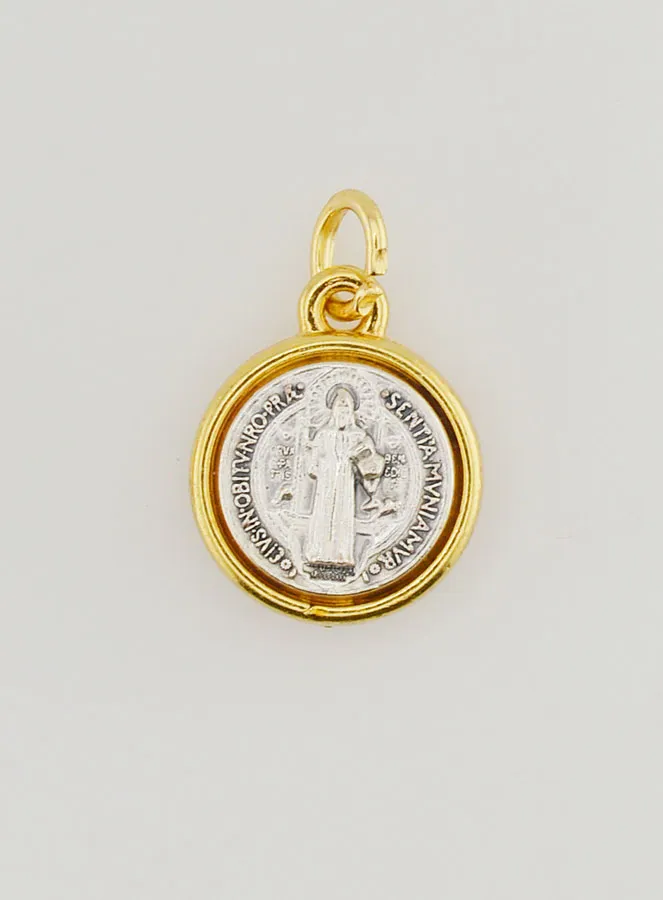 Saint Benedict Golden Medal - 1,5 cm (pic 4)