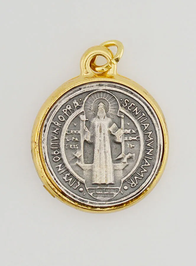 Saint Benedict Golden Medal - 2,5 cm (pic 4)