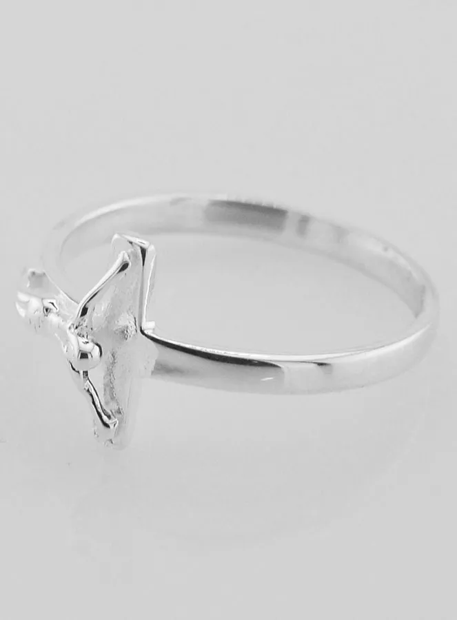 925 Silver Christ's Cross Ring - Size 60 (pic 3)