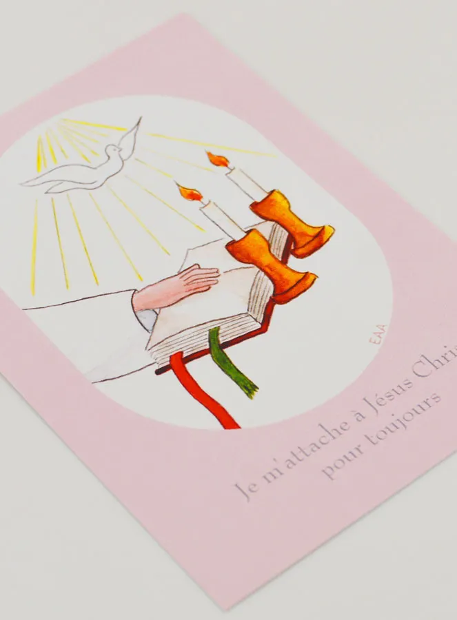 Girl Confirmation Card - I cling to Jesus (pic 3)