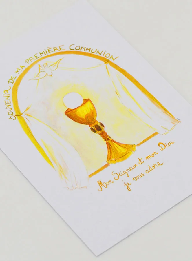 My First Communion Memory Card - Gold (pic 3)