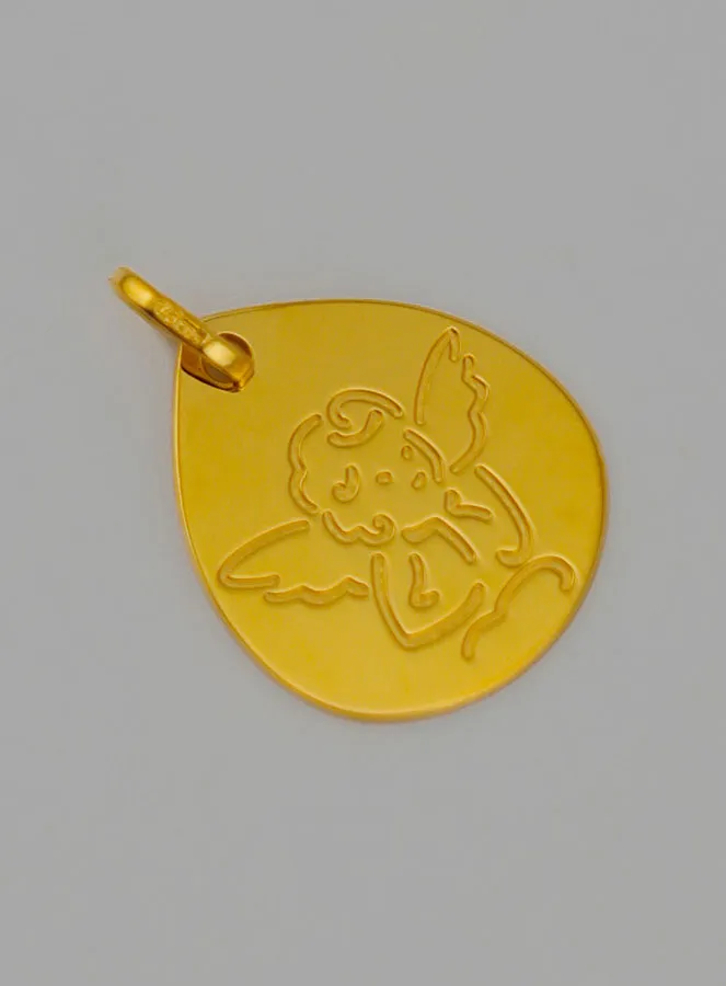 Angel Raphael Gold Baptism Medal (pic 2)