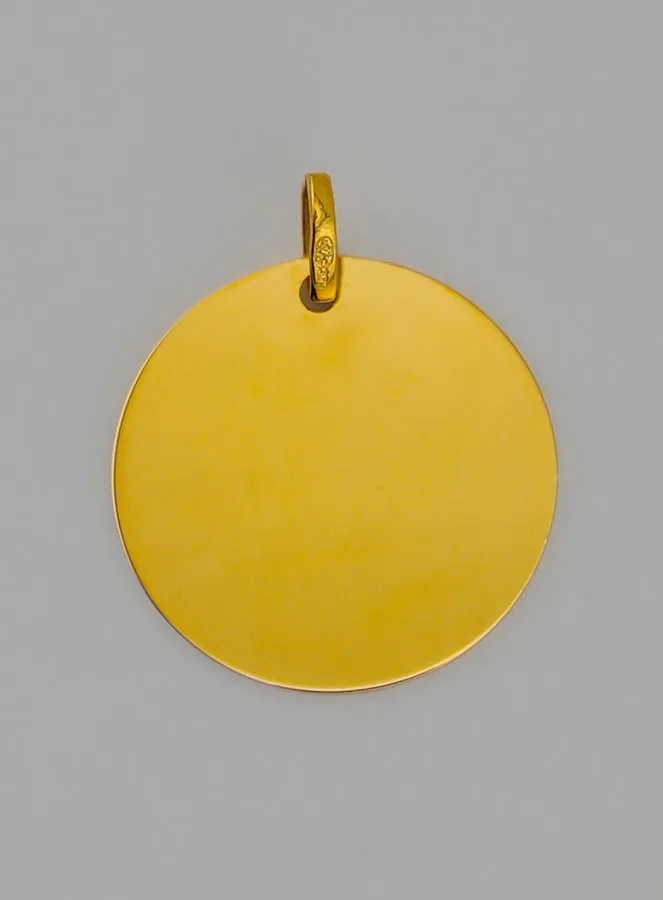 Virgin Mary with Baby Medal in 9 Carats Gold (pic 4)