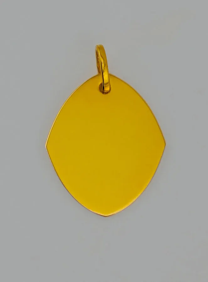 Angel Protector Baptism Medal - Gold Diamond Shape (pic 4)