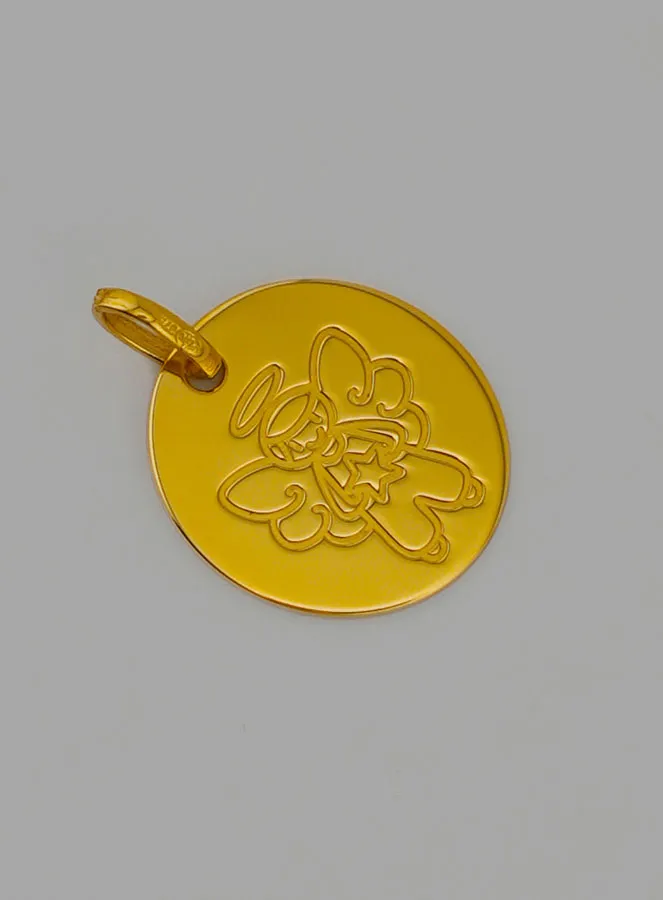 Guardian Angel Medal in 375 Gold for Boys (pic 2)