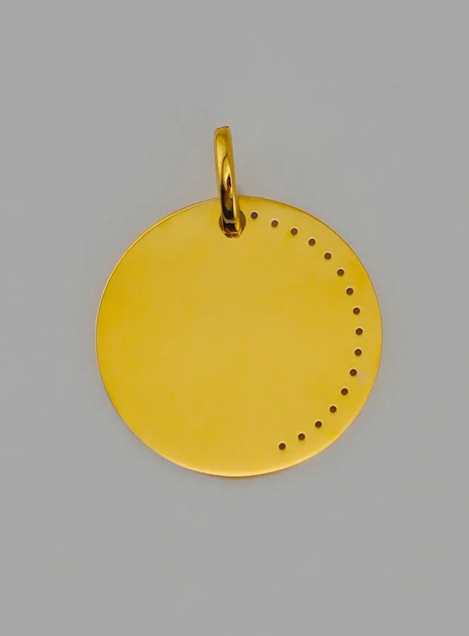 Virgin Mary in Prayer 9 Carat Gold Baptism Medal (pic 4)