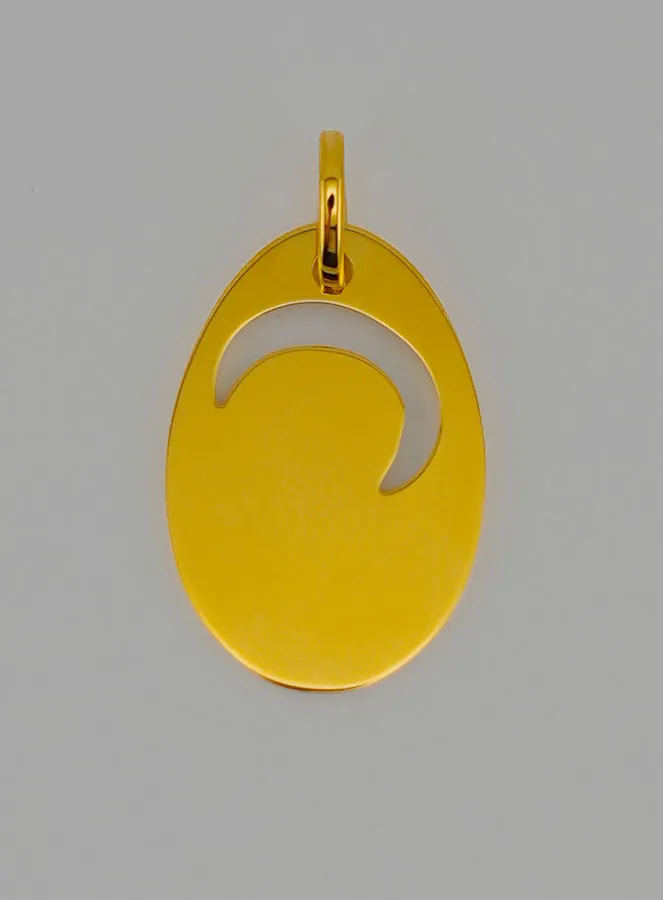 Virgin Mary in Prayer Openwork Gold Medal (pic 3)