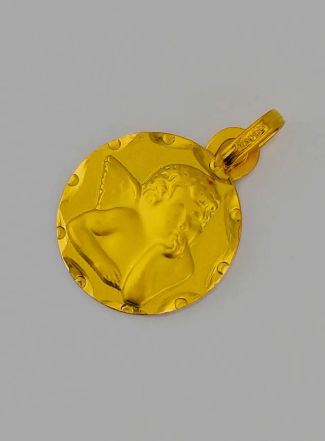 Angel Raphael 375 Gold Baptism Medal (pic 3)
