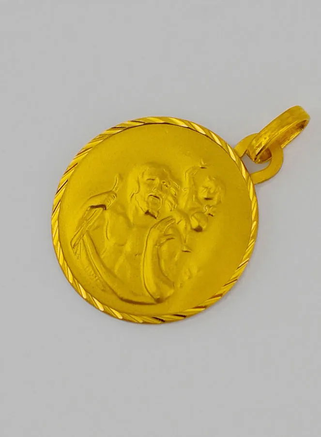 Saint Christopher Yellow Gold Medal (pic 3)