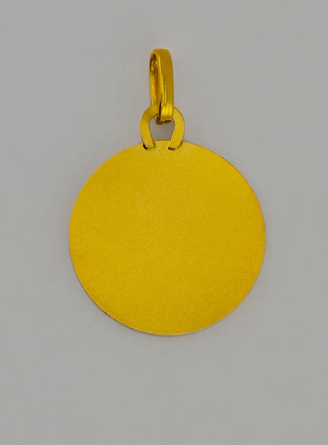 Virgin Mary with Veil 9 Carats Gold Medal (pic 4)